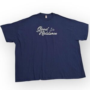 Good Riddance Dark Blue Graphic Tee Navy 4XL Heavy Cotton Gildan